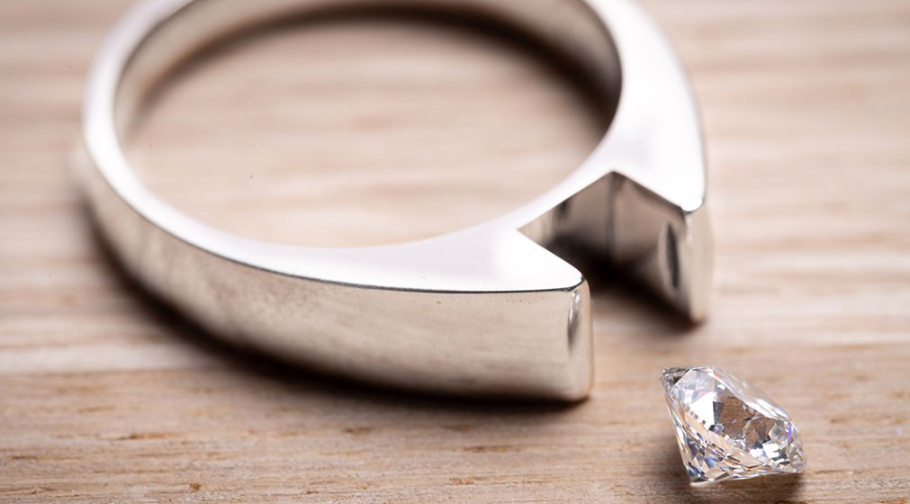 ring Garçonne by lepage, white gold and diamond