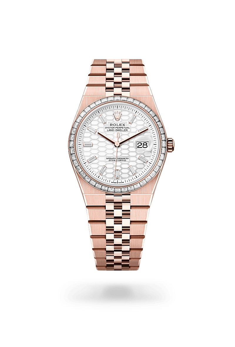 Rolex - Land-Dweller 36 - Oyster, 36 mm, or Everose et diamants