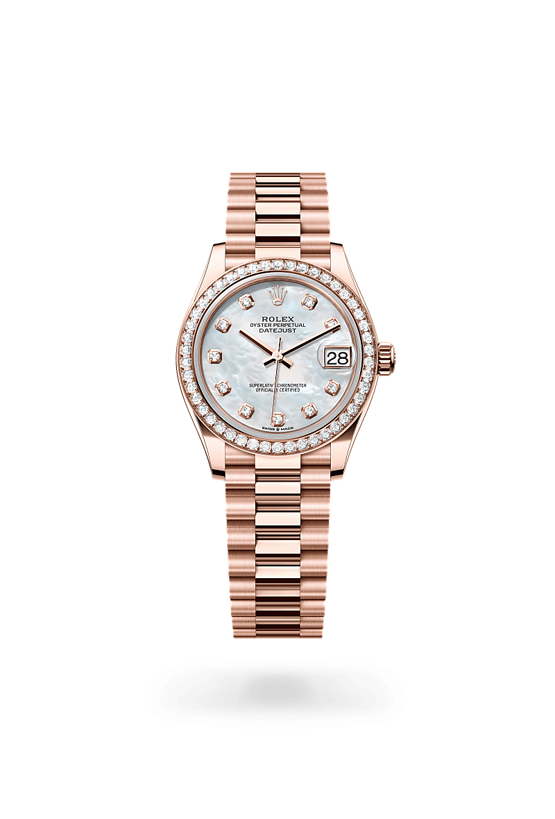Rolex - Datejust 31 - Oyster, 31 mm, Everose gold and diamonds