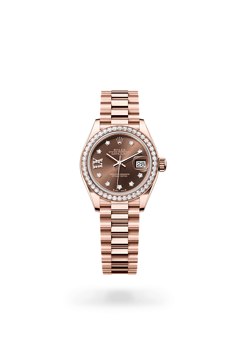 Rolex - Lady-Datejust - Oyster, 28 mm, Everose gold and diamonds