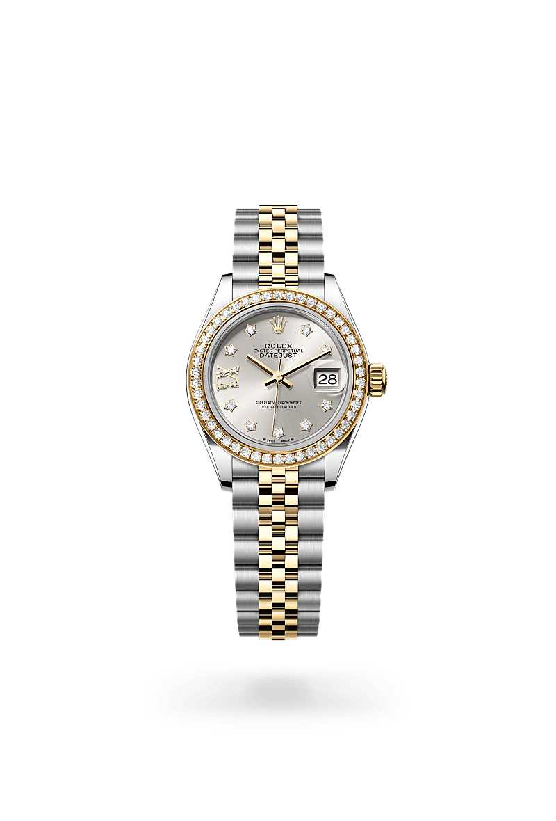 Rolex - Lady-Datejust - Oyster, 28 mm, Oystersteel, yellow gold and diamonds