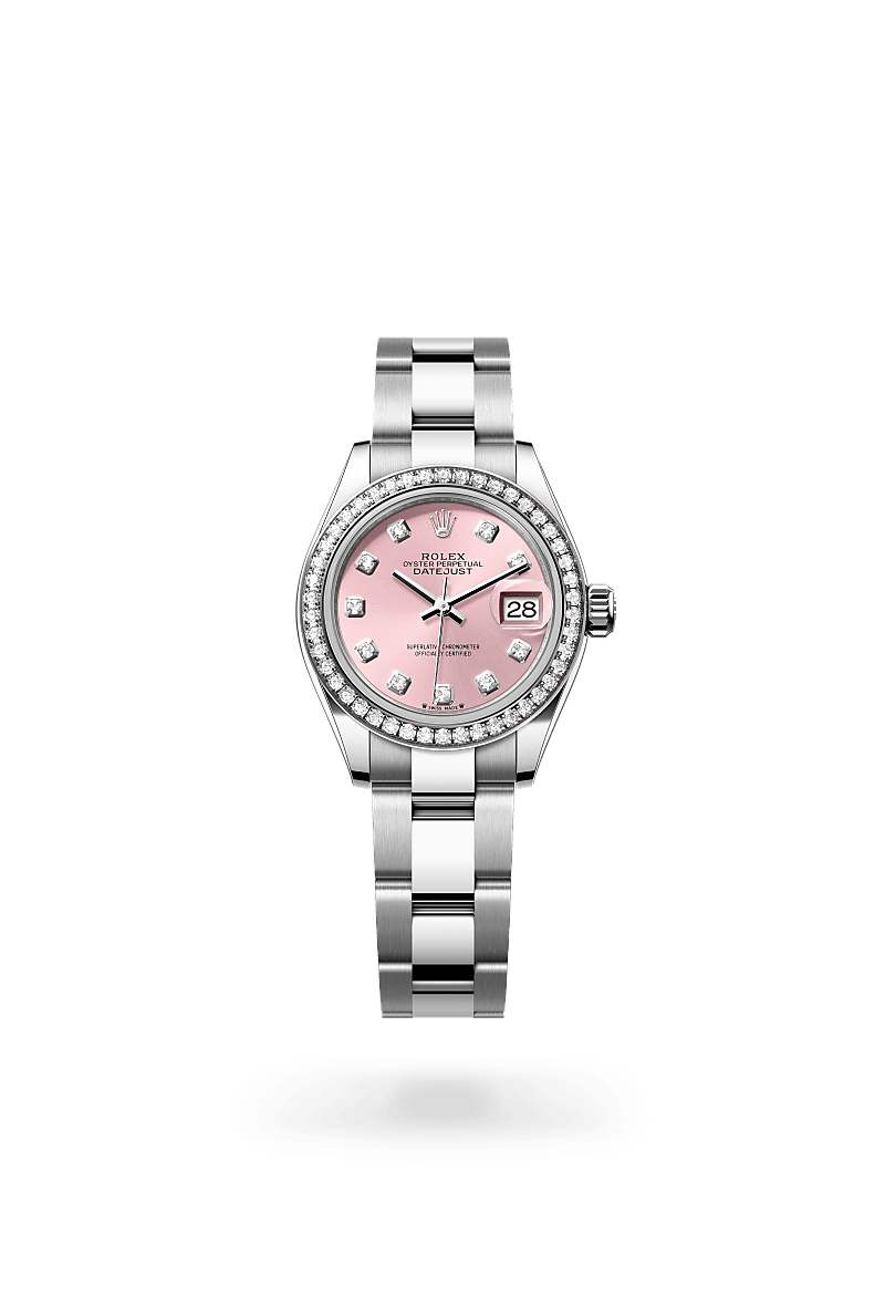 Rolex - Lady-Datejust - Oyster, 28 mm, Oystersteel, white gold and diamonds